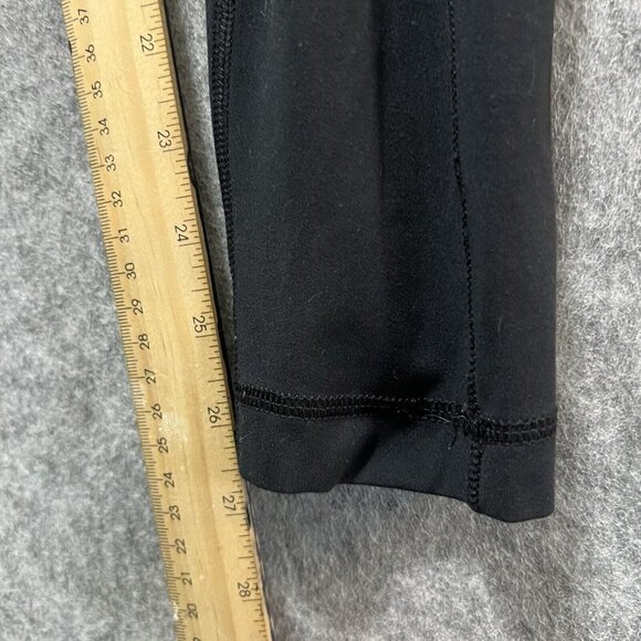 Yogalicious Leggings Small Black Leg Design Waist Pocket Mid Rise 26.5" Inseam - Picture 2 of 10